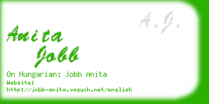 anita jobb business card